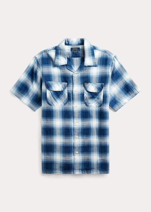 Camisa Polo Ralph Lauren Hombre Azules Claro - Classic Fit Plaid - IYZAM5371